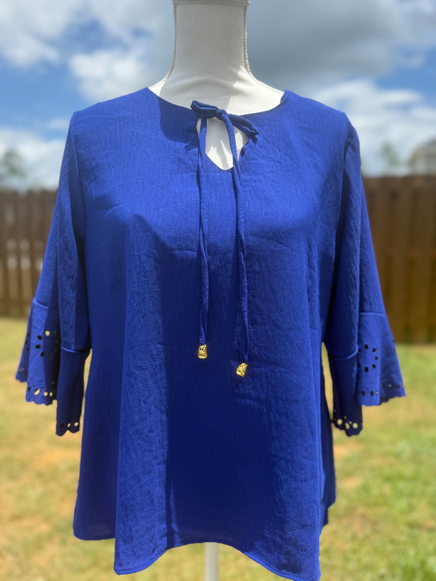 Royal Blue Blouse - Bellissima by Ari LLC.