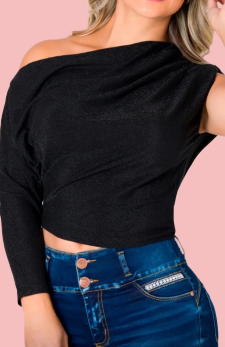 Black Shimmer Top – Modern Glam - Bellissima by Ari LLC.