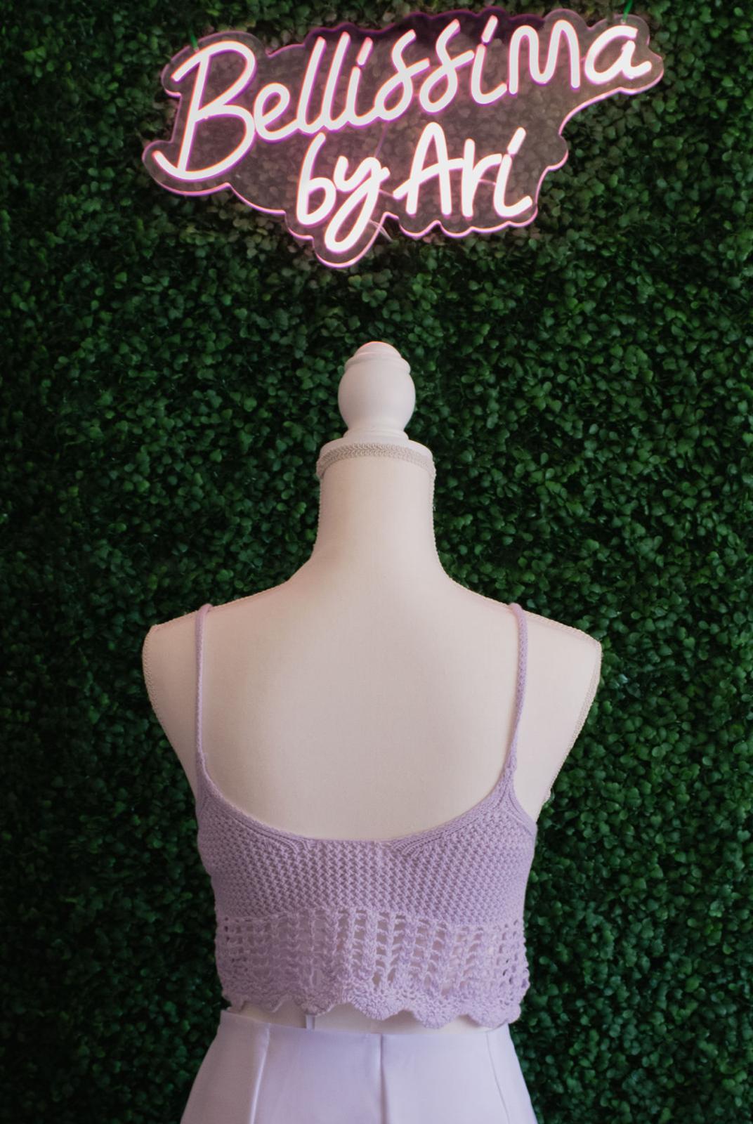Crochet Crop Top – Bella Charm - Bellissima by Ari LLC.