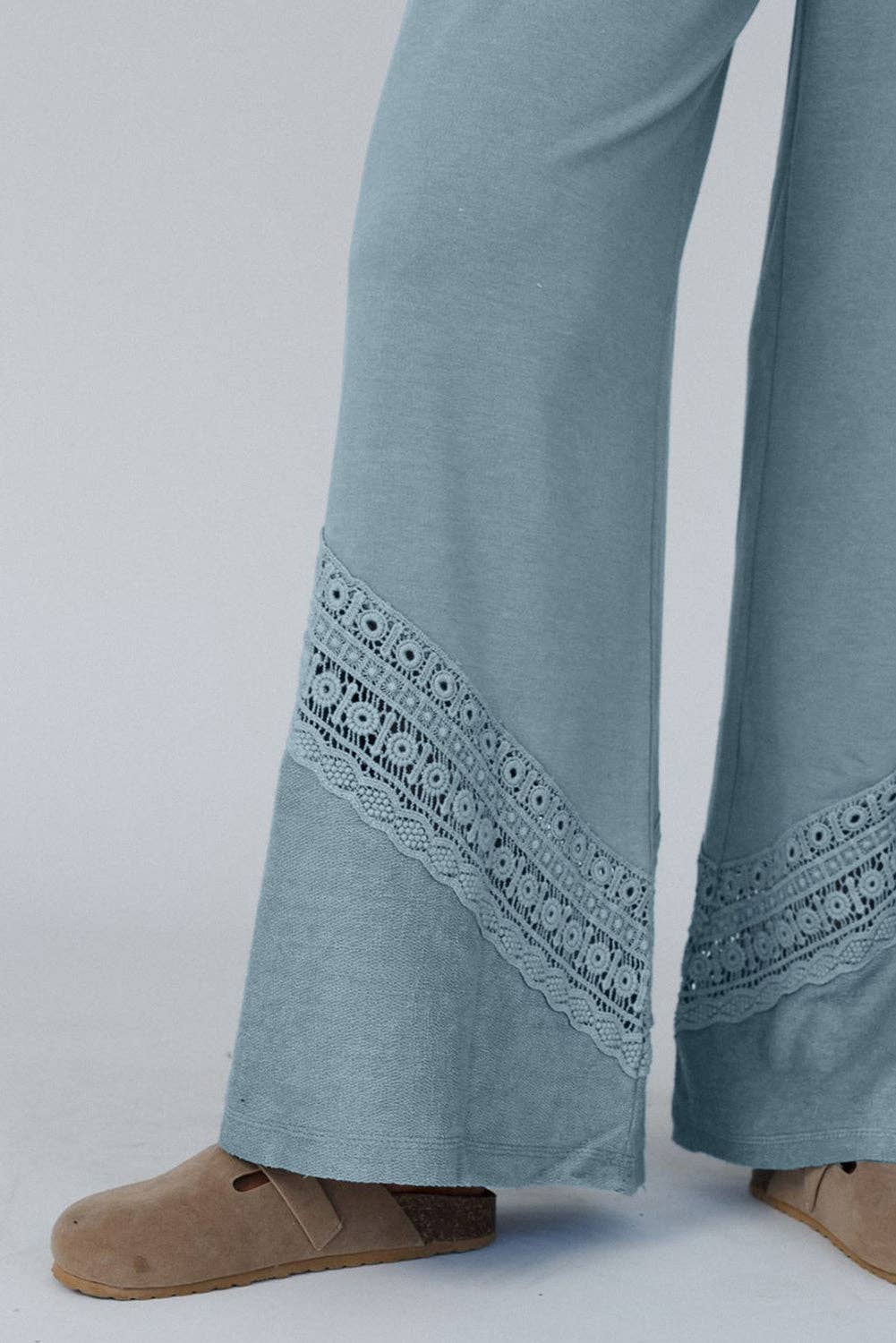 Lace Patchwork Wide Leg Pants - Bellissima by Ari LLC.