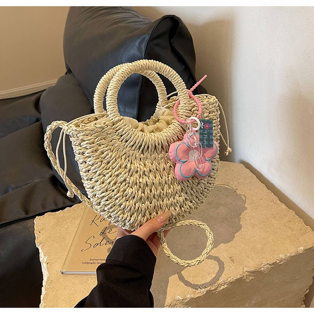 SIMPLE SHOULDER CROSSBODY BEACH HANDBAG_CWAB2318 - Bellissima by Ari LLC.
