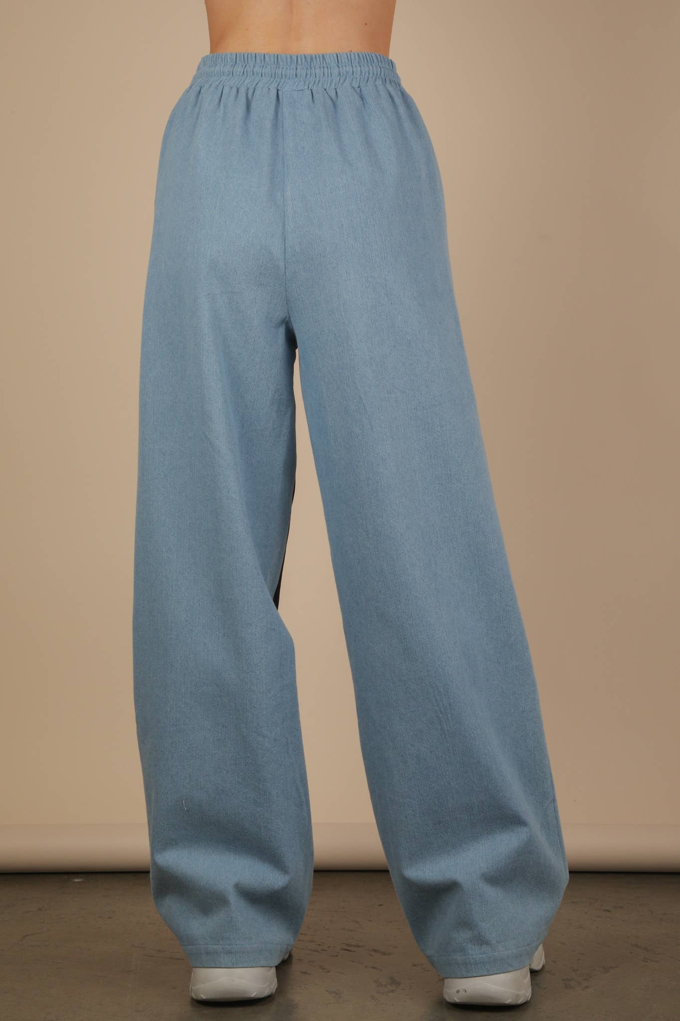 Denim Terry Mix Casual Pants - Bellissima by Ari LLC.