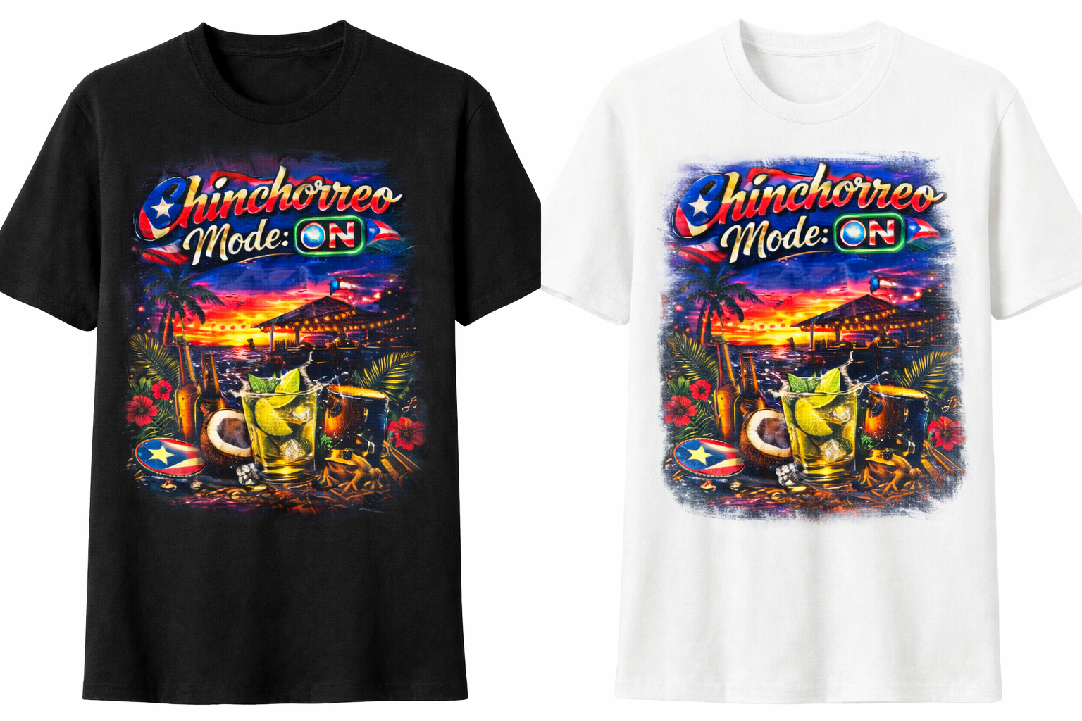 Chinchorreo Mode: ON – Full Chest Graphic Tee Logo - Bellissima by Ari LLC.