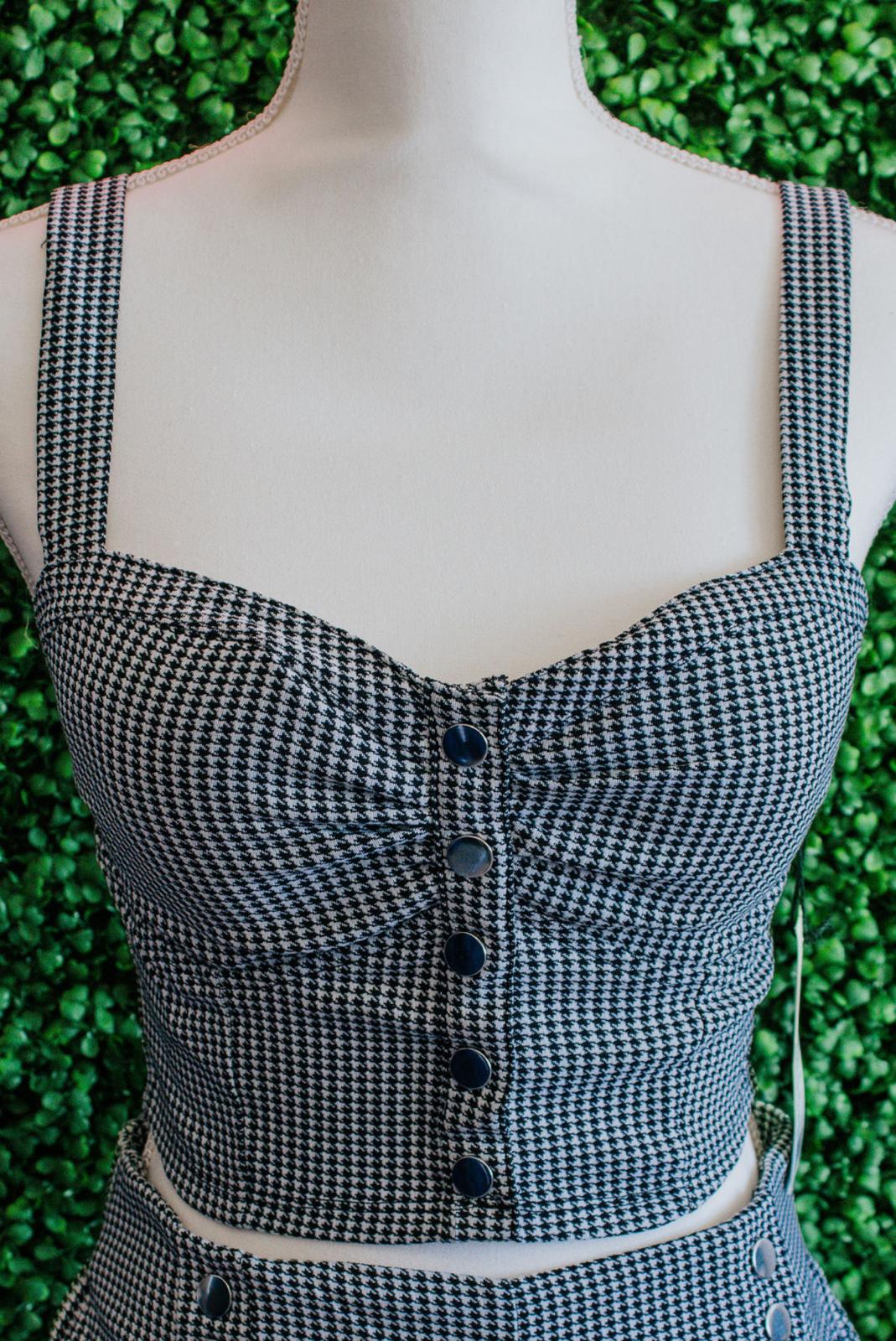 Chic Checkered CROP TOP ONLY - Bellissima by Ari LLC.