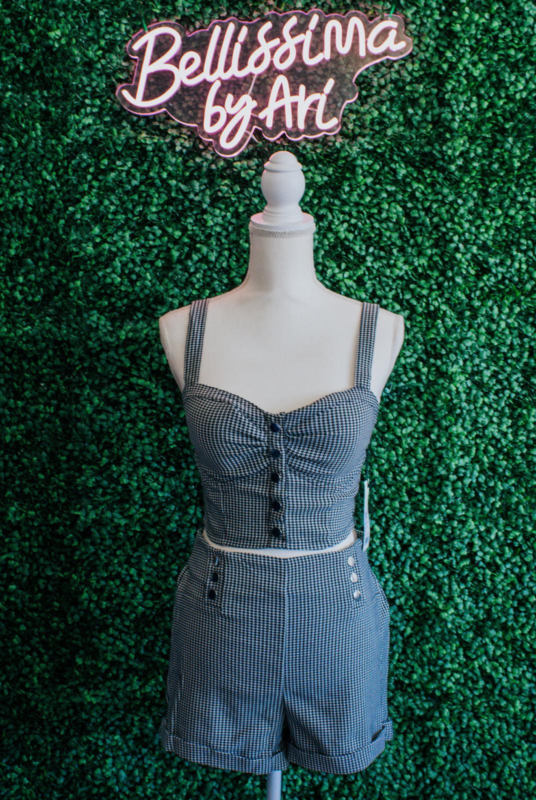 Chic Checkered CROP TOP ONLY - Bellissima by Ari LLC.