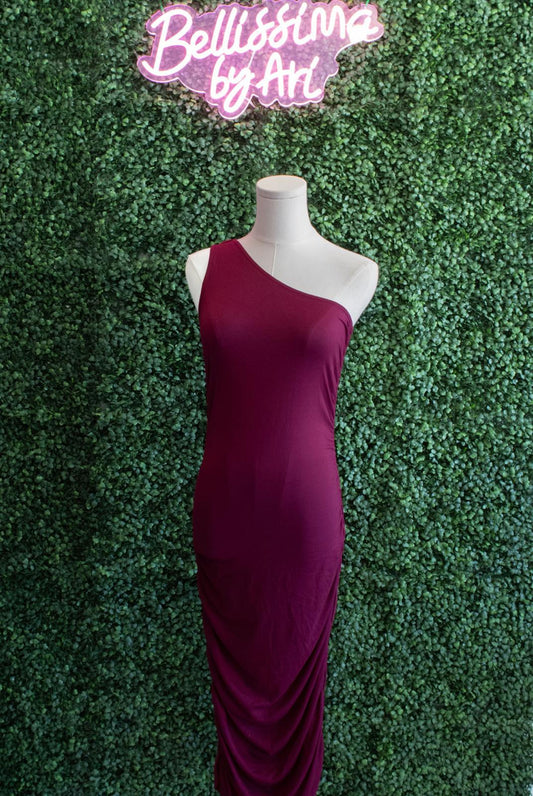 Sleek & Chic Asymmetric Midi Dress - Bellissima by Ari LLC.